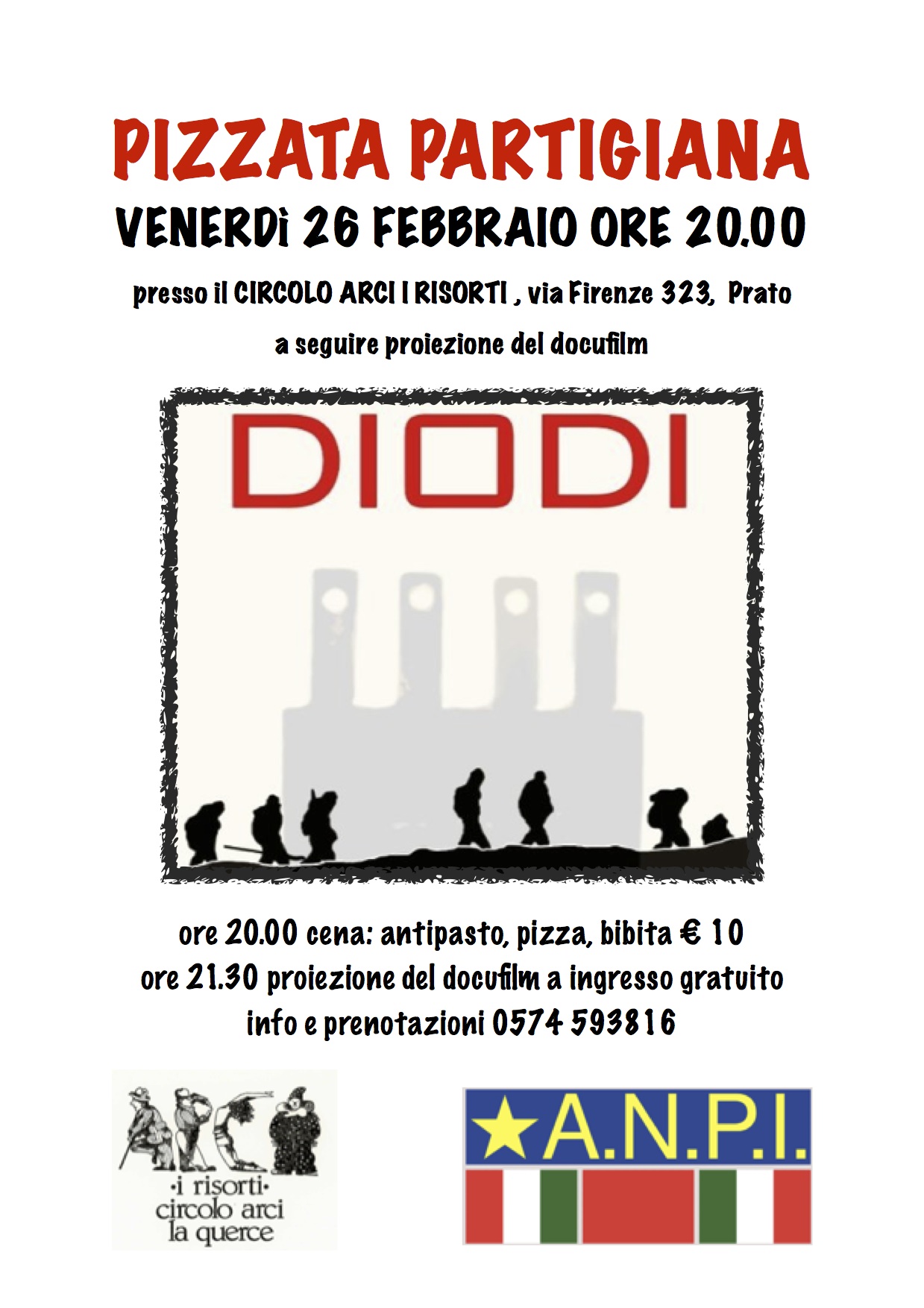 8 Pizzata partigiana venerdì 26.02