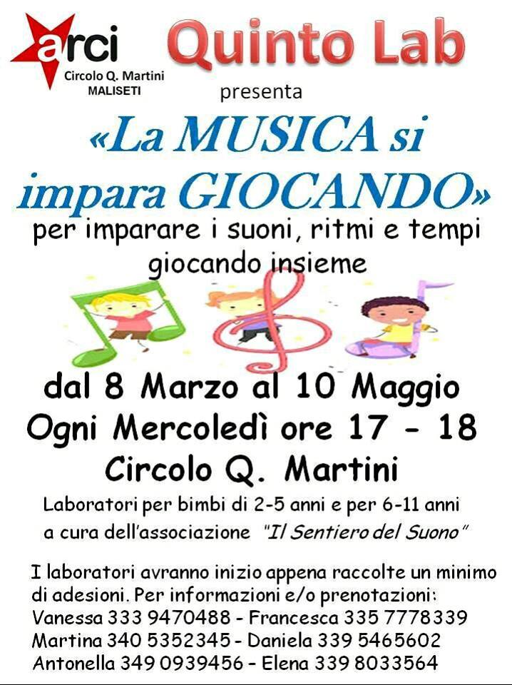 Lab maliseti dal 8 marzo