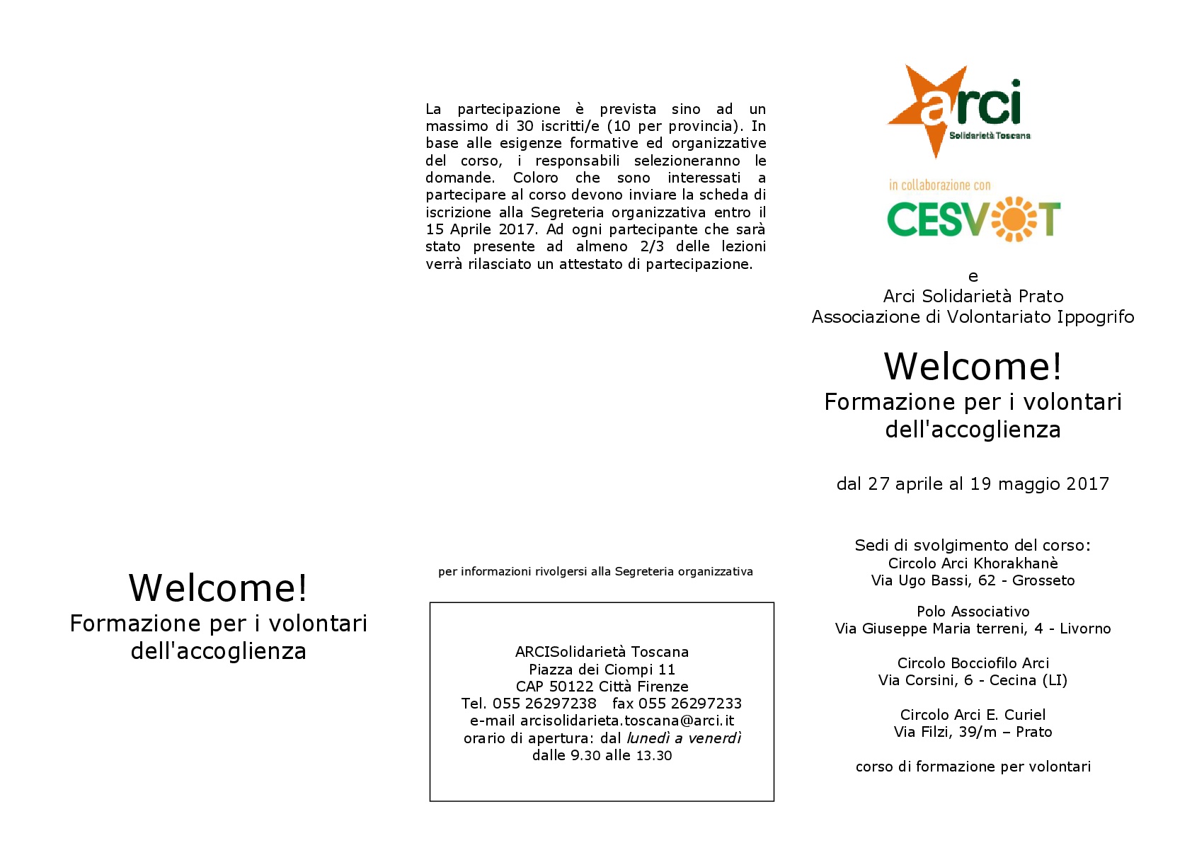 Volantino Welcome!