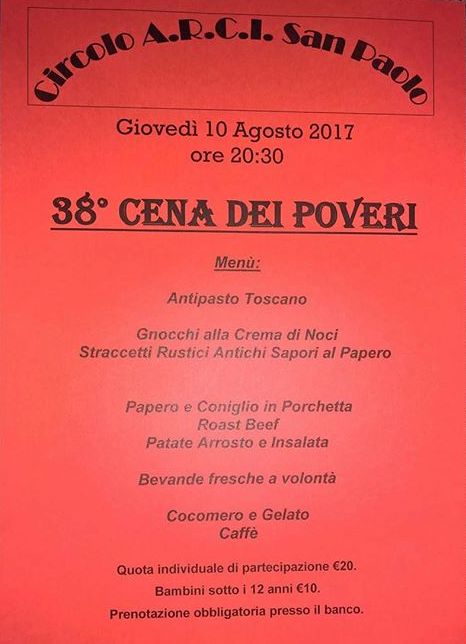 San paolo cena dei poveri