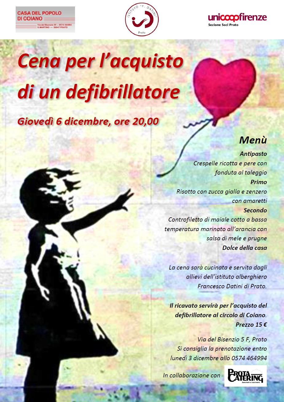 COIANO CENA PER DEFIBRILLATORE