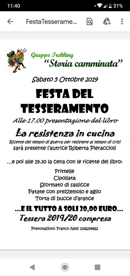 FESTA DEL TESSERAMENTO STORIA CAMMINATA OTTO