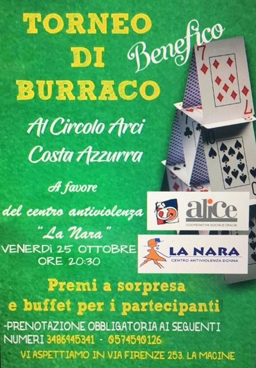 Burraco costa azurra 25 ottobre