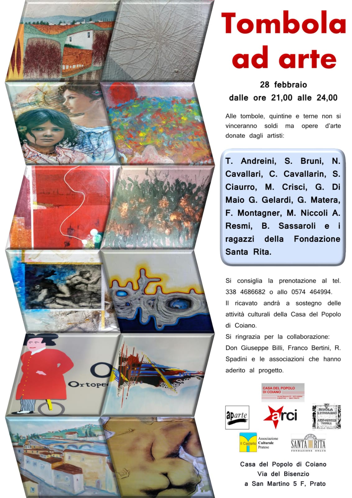 Tombola ad arte 28 febbraio