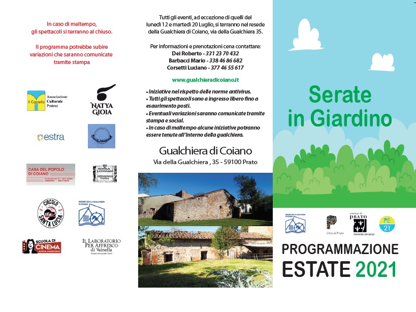 Serate in giardino Programmazione Estate
