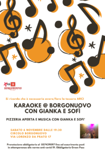 Karaoke @ Borgonuovo Gianka e Sofì 6 Novembre