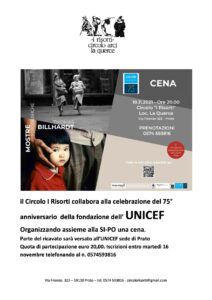 cena Unicef i risorti