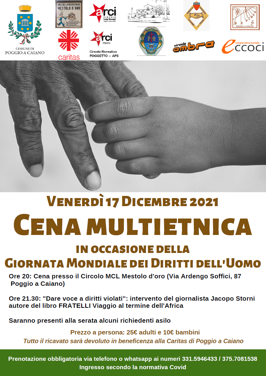 Cena multietnica poggio 17 dicembre