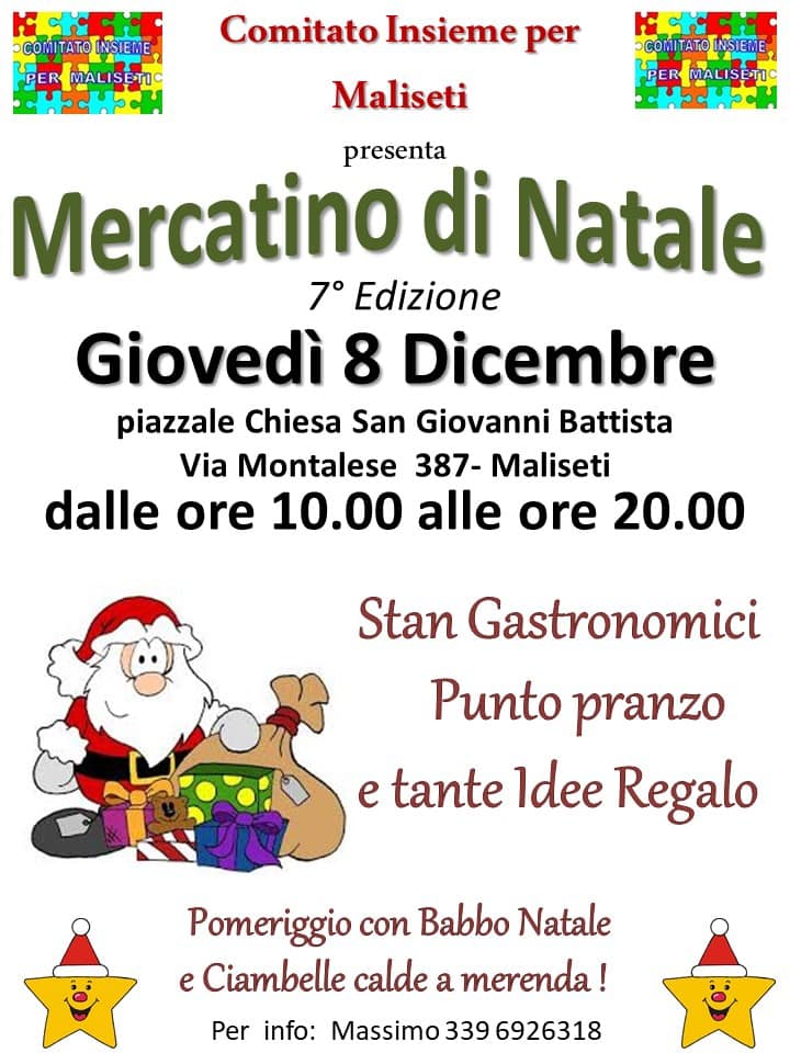 8 dicembre mercatino di natale maliseti 2022