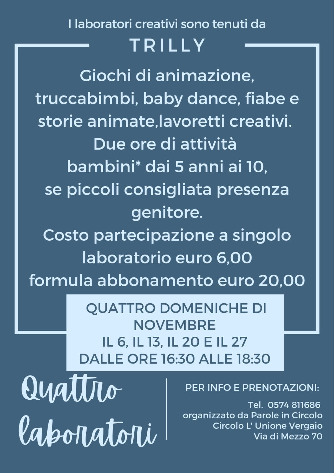 Bambini circolo l'unione vergaio novembre