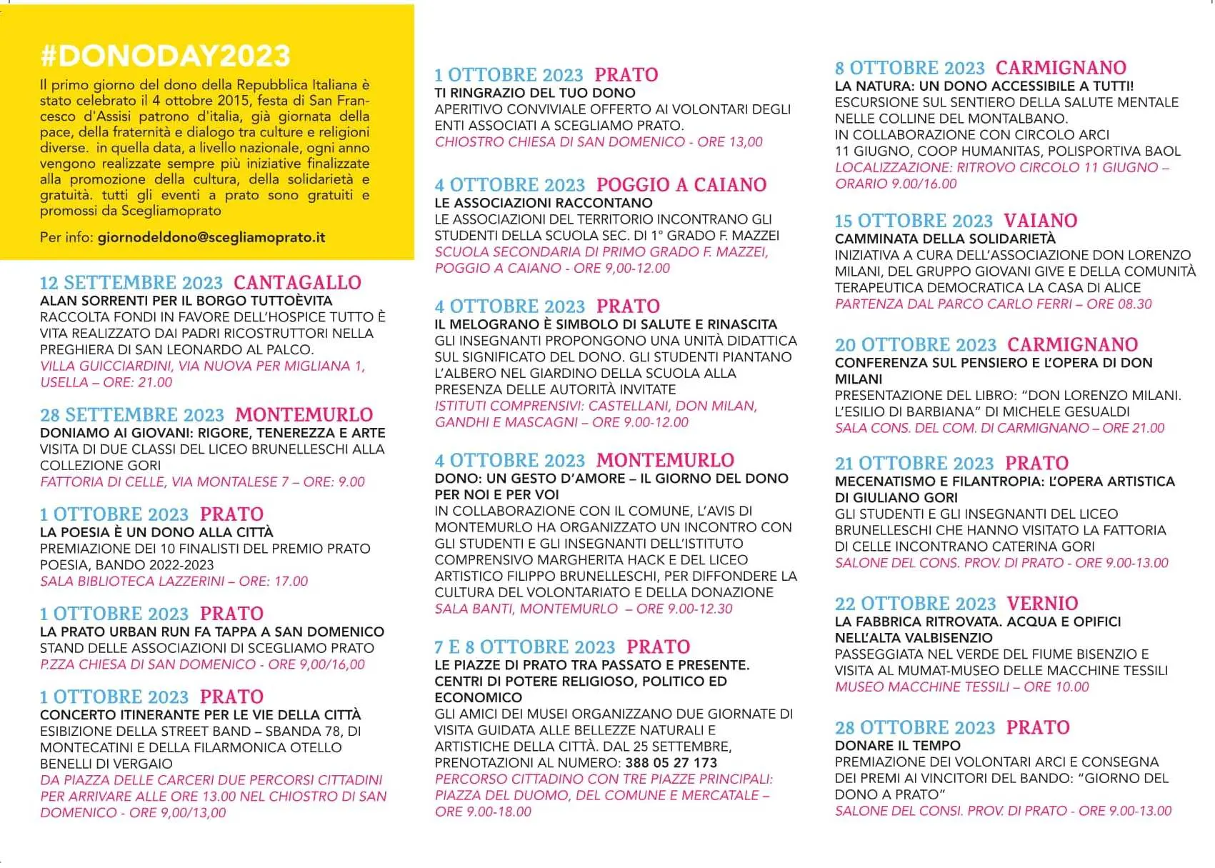 Donoday23 Programma