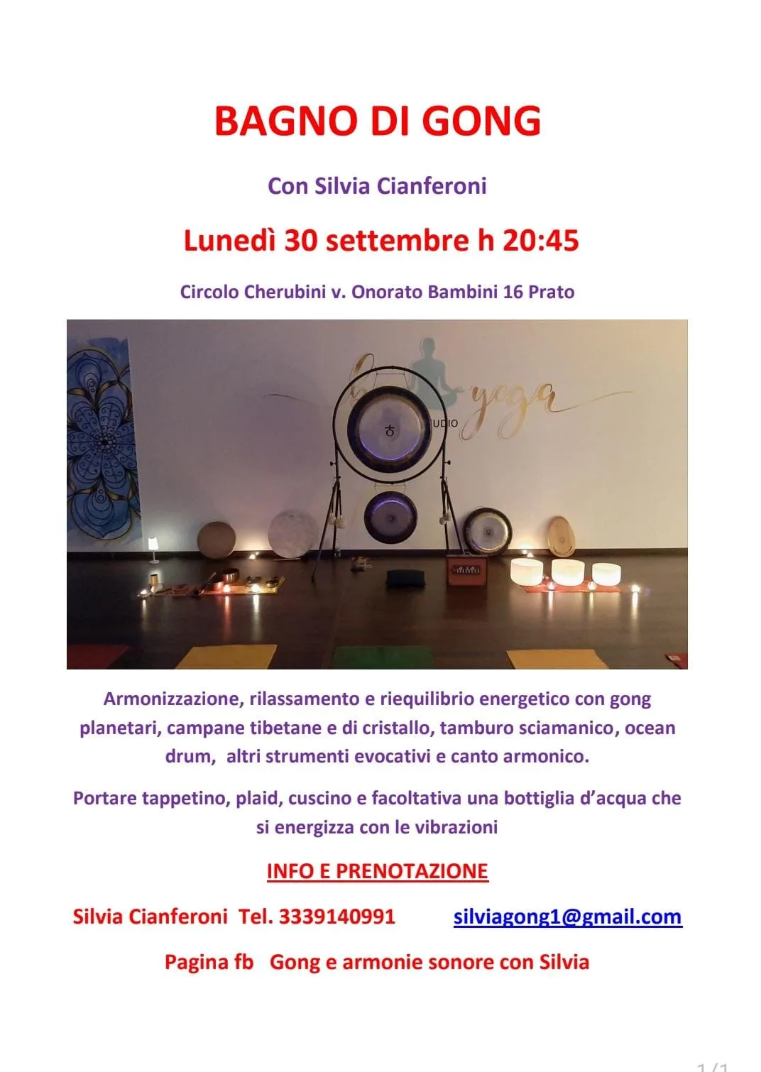 Bagno Di Gong Circolo Cherubini 30 Settembre