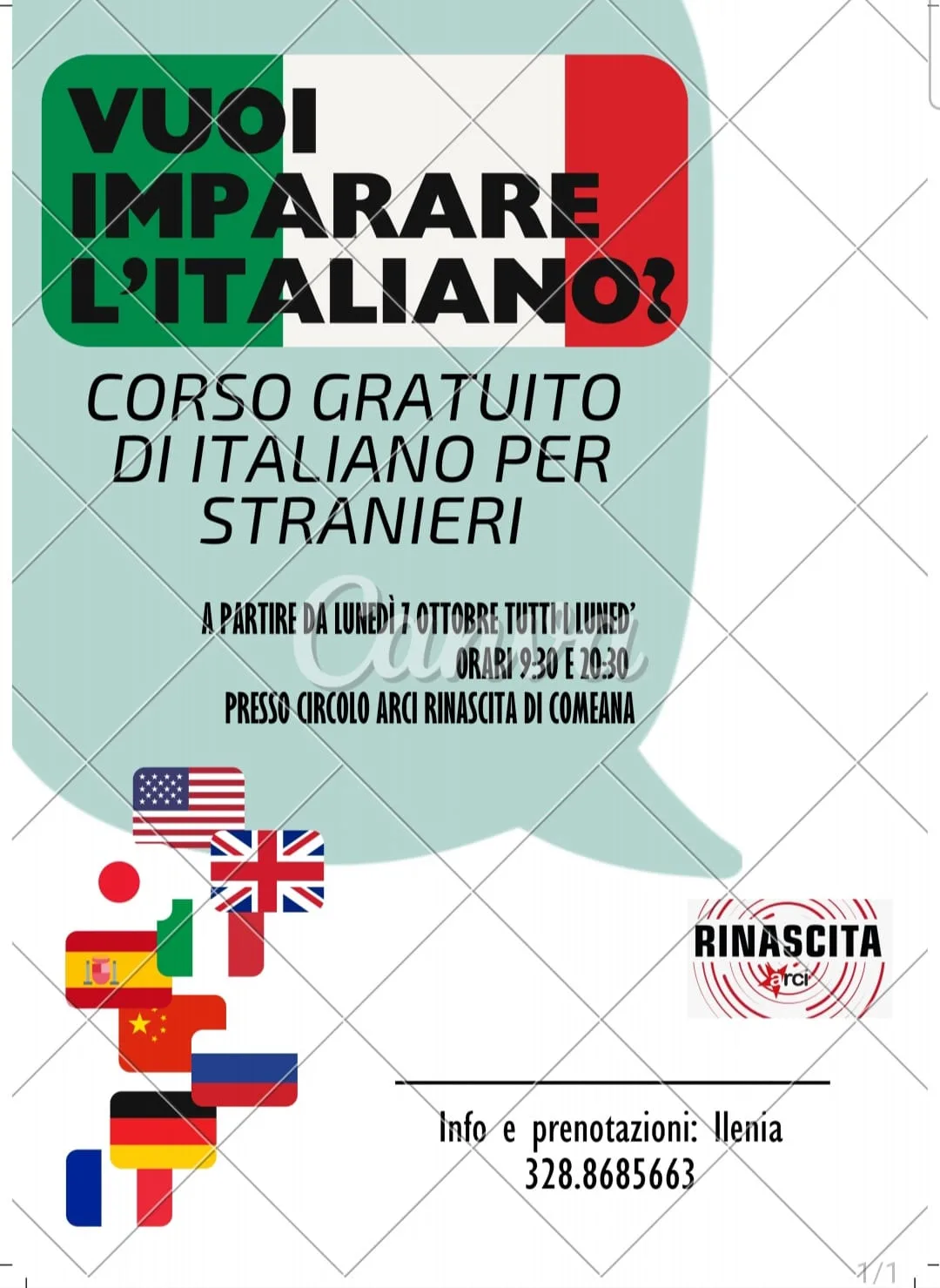 Corso Di Italiano Per Stranieri A Comeana
