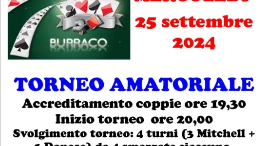 Torneo Burraco I Risorti 25 Settembre