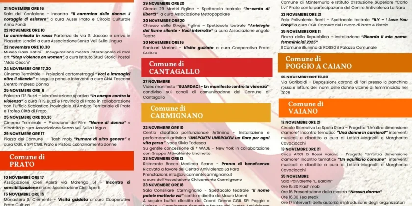 CARTELLONE 25 NOVEMBRE