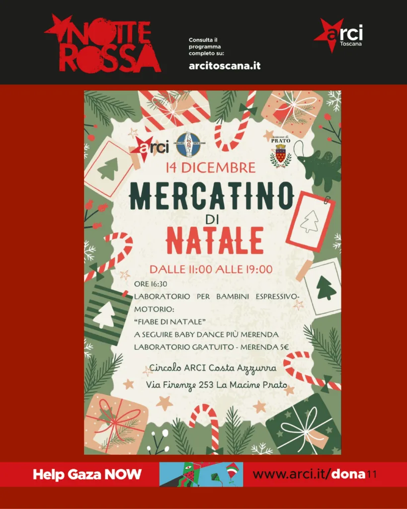 VENERDI’ 12 DICEMBRE CIRCOLO RICREATIVO PAPERINO, Via dell’Alloro 14, Prato ore 2100 CORO GOSPEL, Compagnia Black & White Ingresso libero con tessera Arci (1)