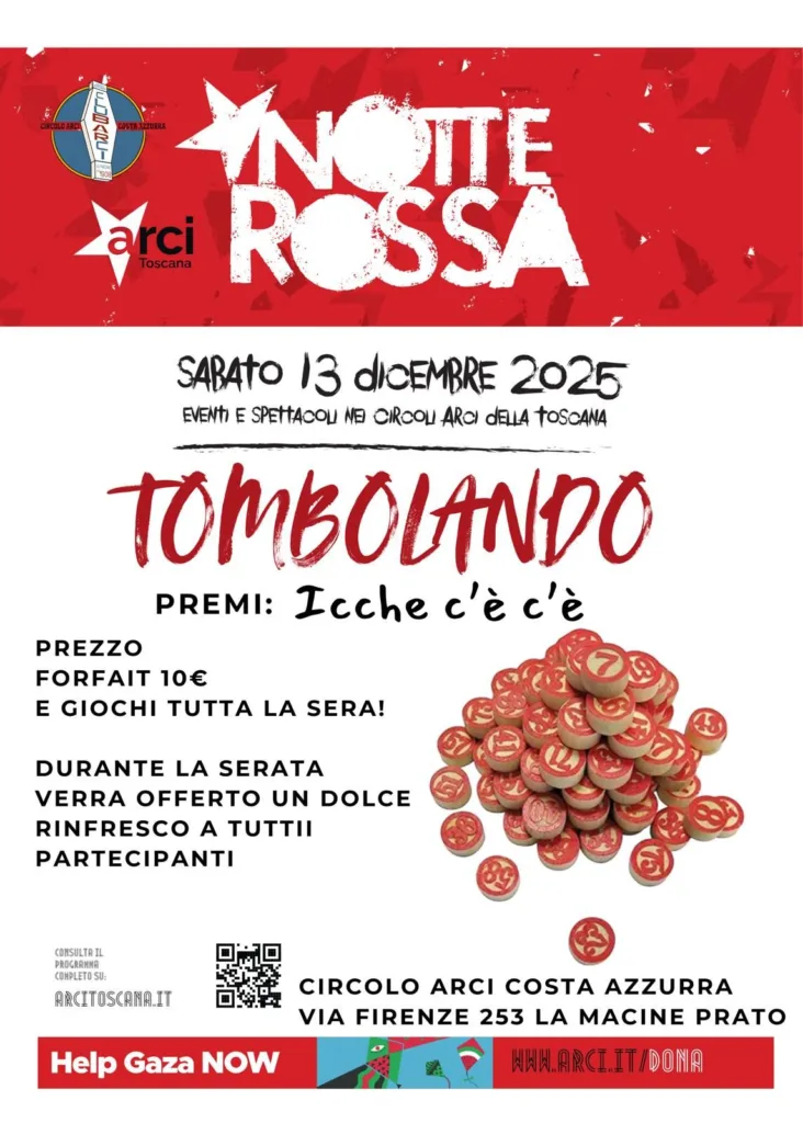 Costa azzurra tombola notte rossa