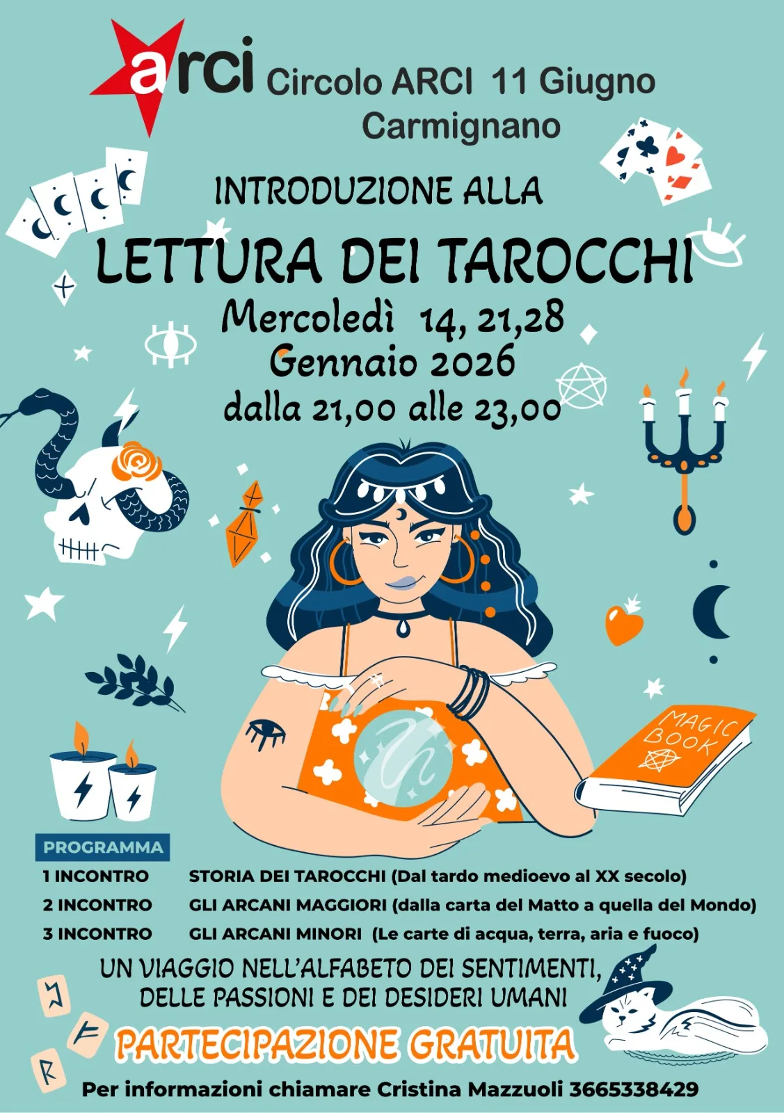 11 GIUGNO CORSO LETTURA TAROCCHI