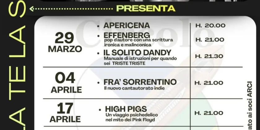 Spola concerti marzo aprile