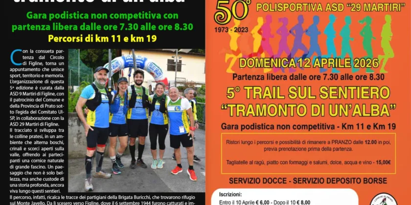 29 martiri trail tramonto di un alba